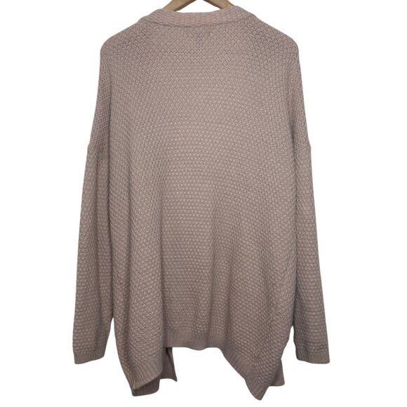 TRALEUBIE | Women's Blush Pink Open Front Knit Cardigan | Size M - Picture 7 of 13